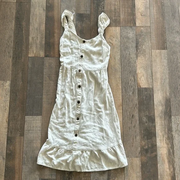 white linen dress amazon White Royal Toscana Linen Dress main image 1